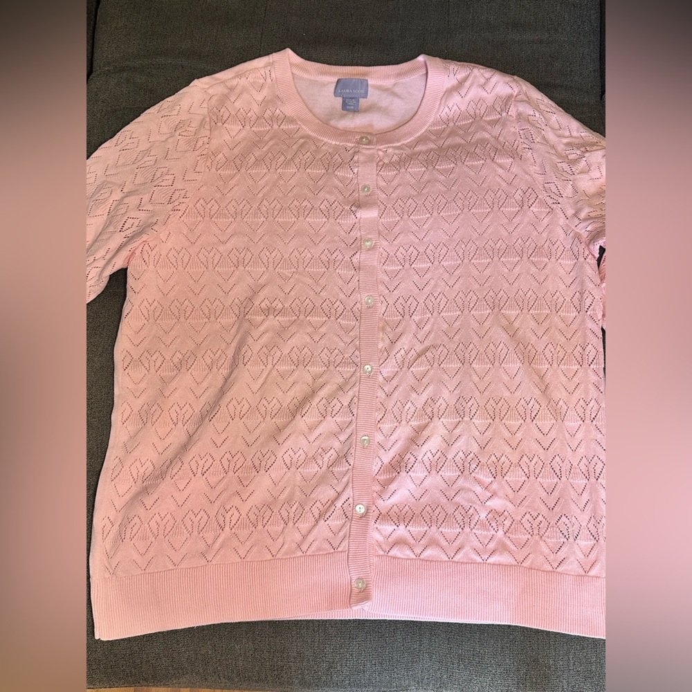 Pink Cardigan Women's Sweater